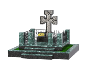 Мемориальный комплекс с кельтским крестом из Змеевика и карельского гранита