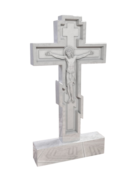 Крест из мрамора с барельефом 