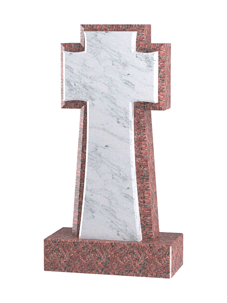 Гранитный памятник в виде креста